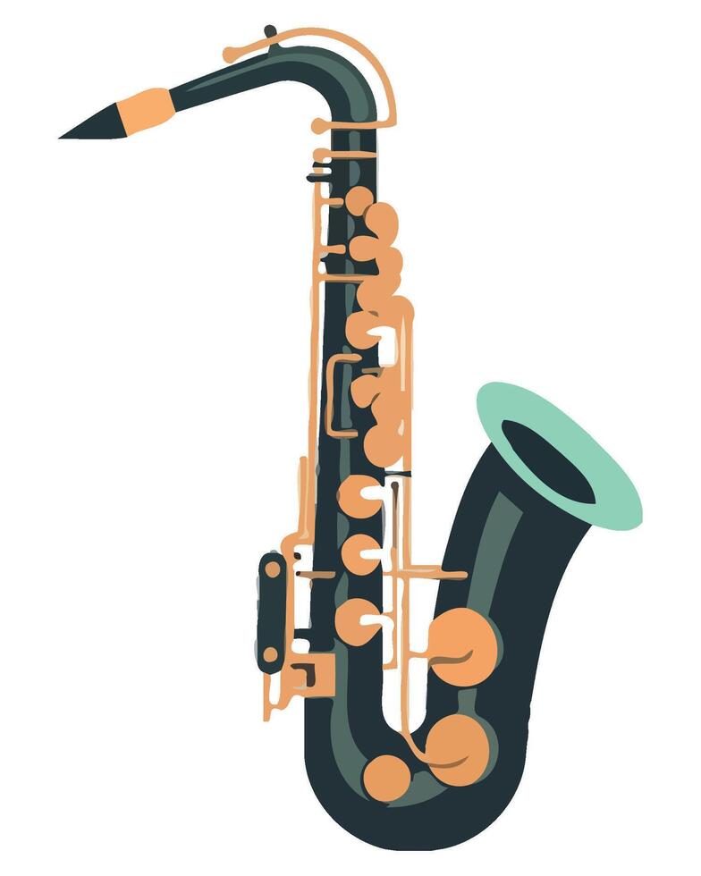 Saxophone illustration isolated on white background vector
