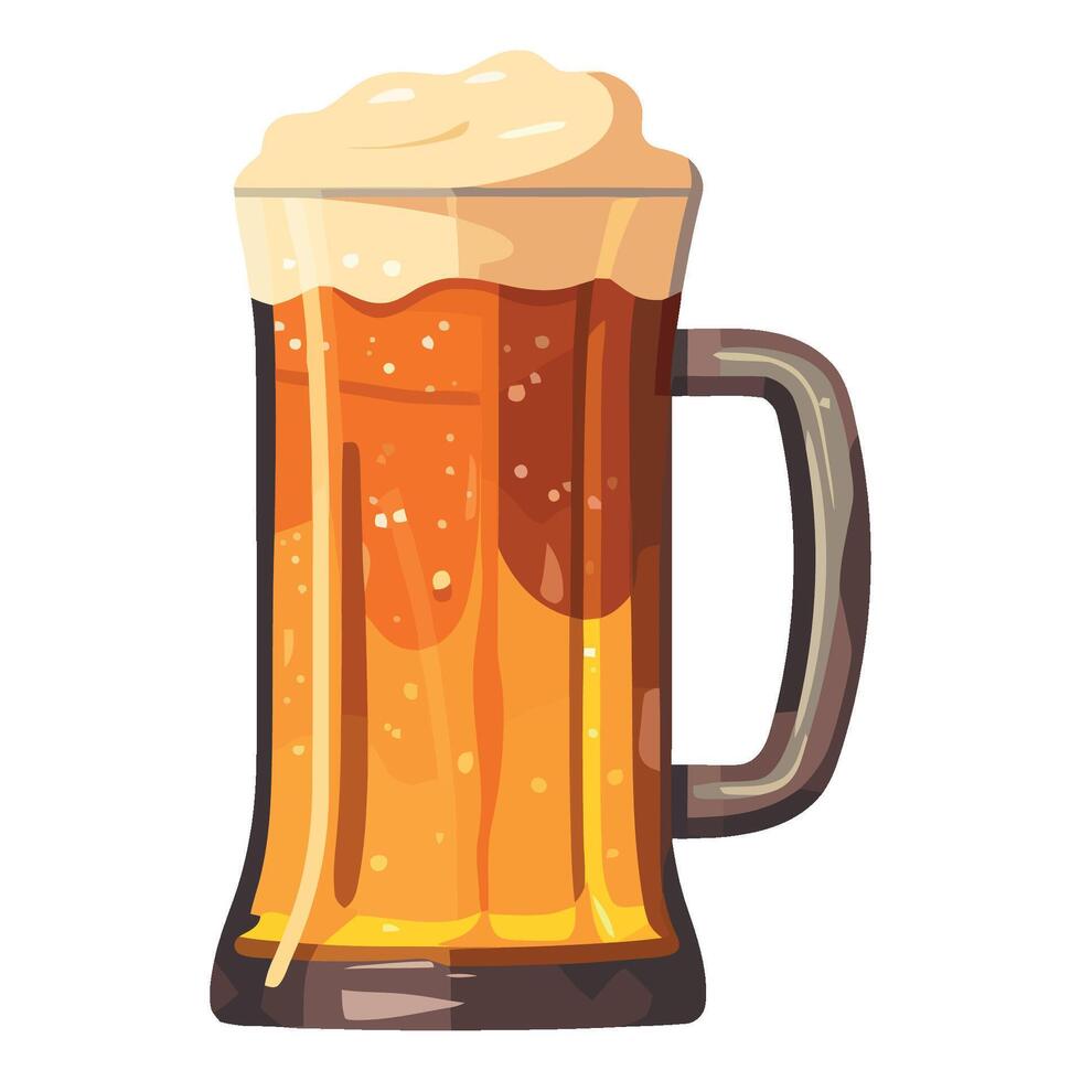 Beer mug illustration isolated on white background vector