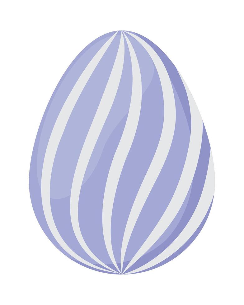 A purple egg with a striped design vector