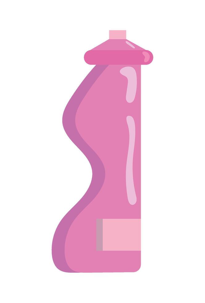 A pink bottle of liquid on a white background vector