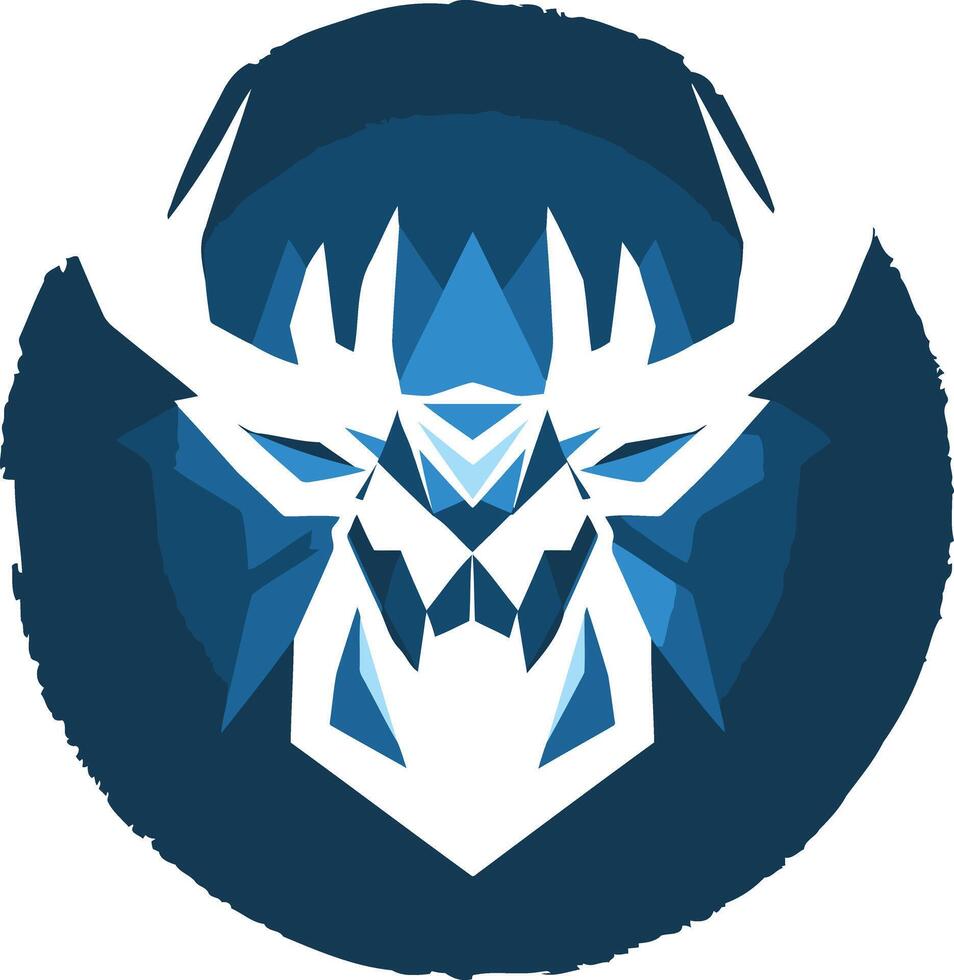 Abstract Geometric Design with Blue and White Color Scheme vector