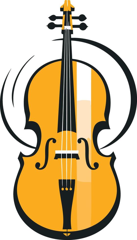 A simple yet elegant illustration of a violin, perfect for music-related projects, websites, and social media vector