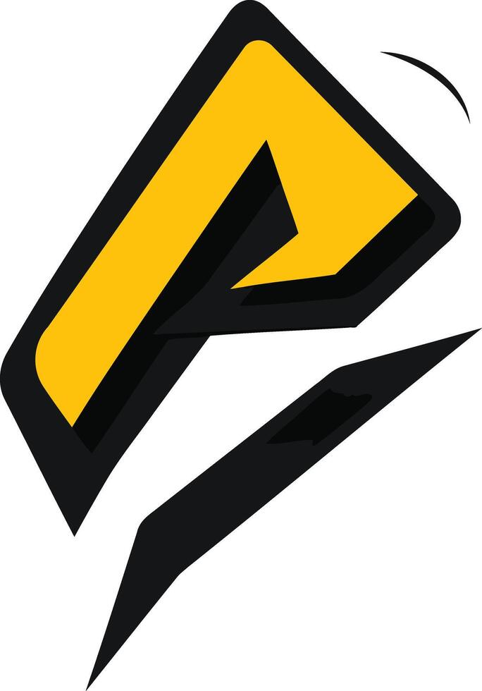 Abstract Geometric Logo with Yellow and Black vector