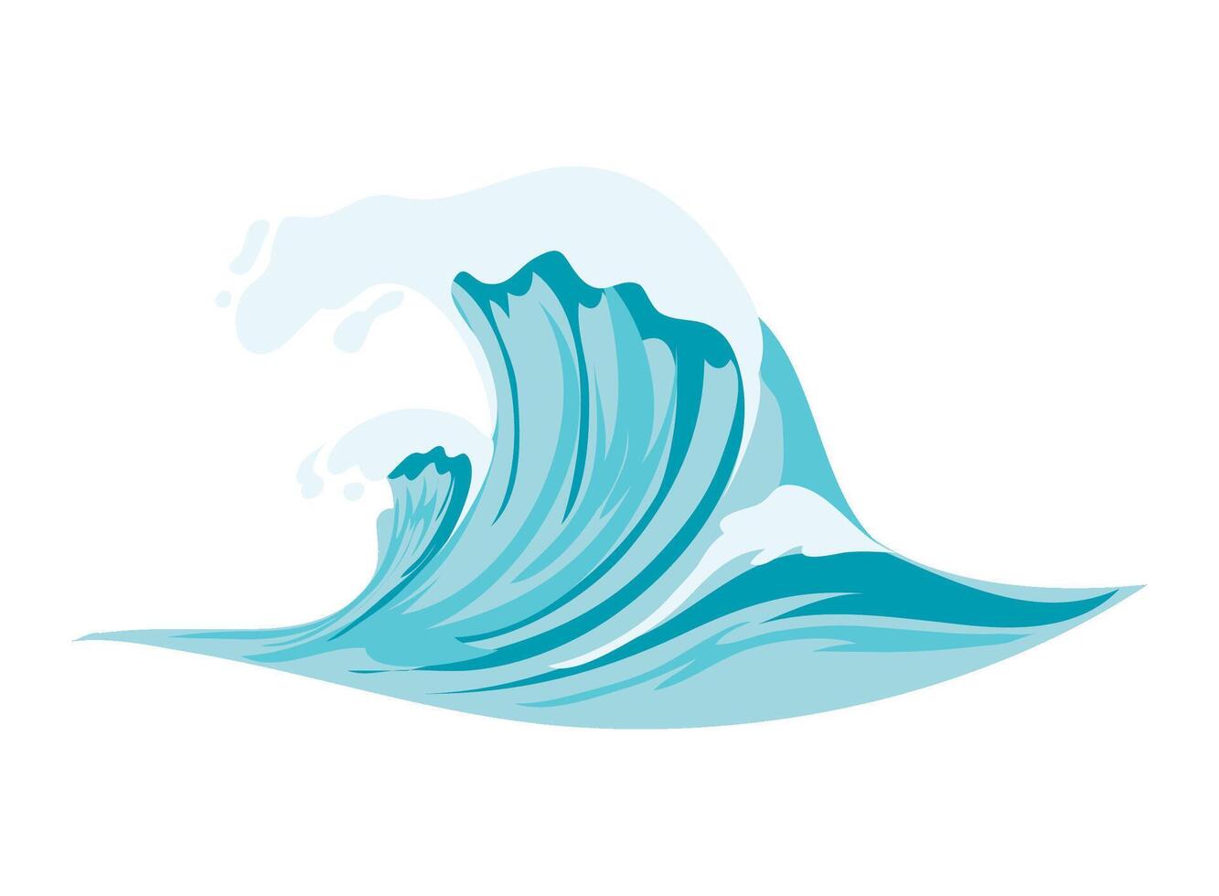 A blue wave with a white background vector