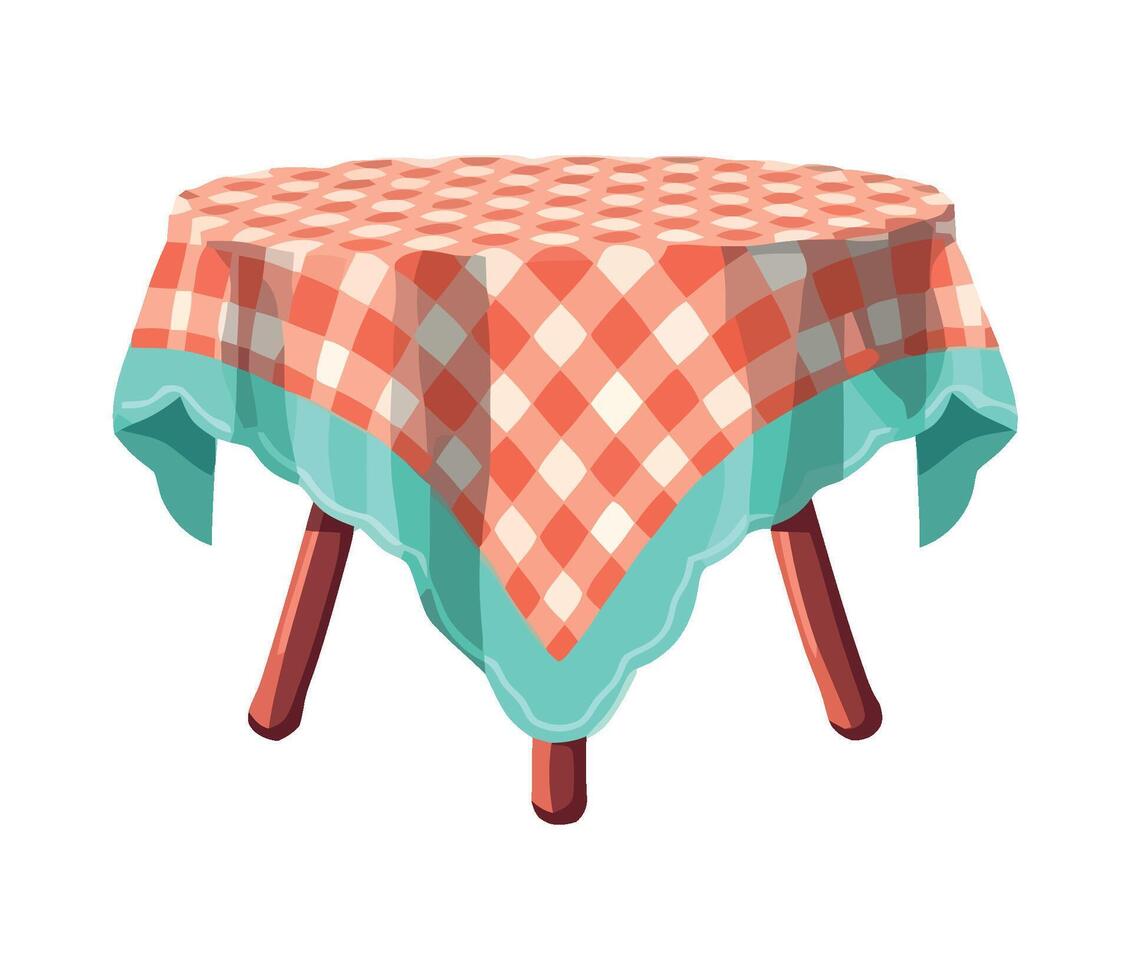 Tablecloth on a chair, illustration vector