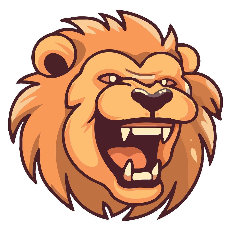 Lion head mascot illustration vector