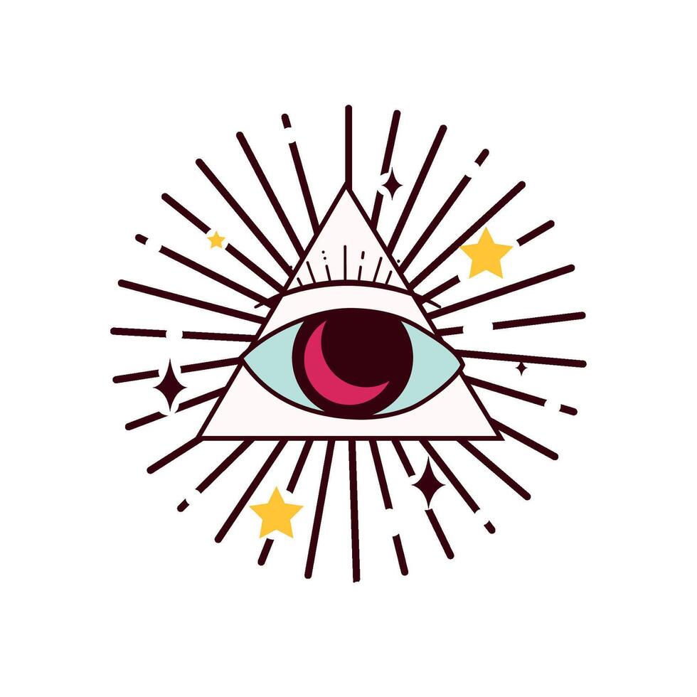 All seeing eye symbol illustration vector