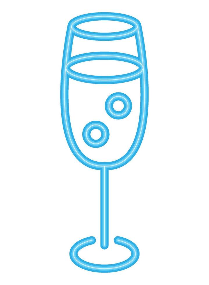 Wine glass with bubbles on the side of it vector