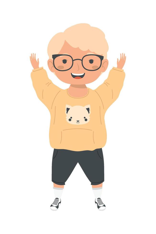 An old woman with glasses and a cat on her chest vector