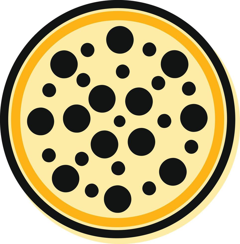 A simple, circular logo design featuring a yellow and black color scheme vector
