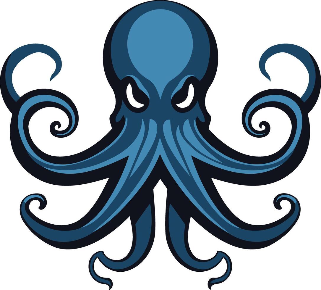 Angry Octopus Illustration vector
