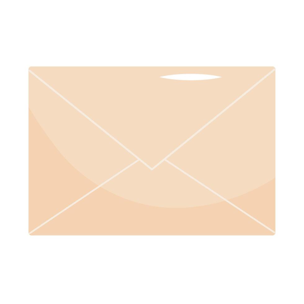 An envelope with a white background vector