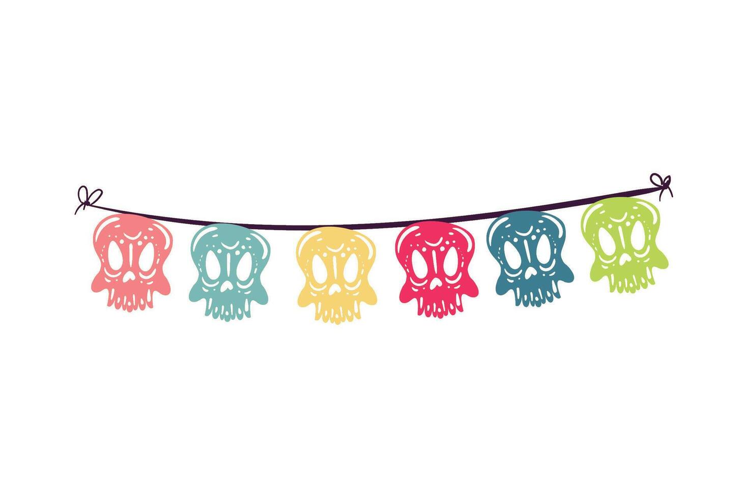Day of the dead skull banner vector