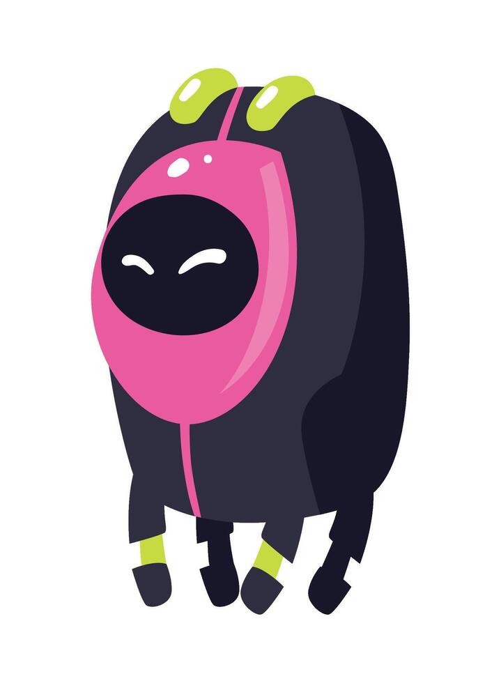A cartoon character with a pink backpack vector