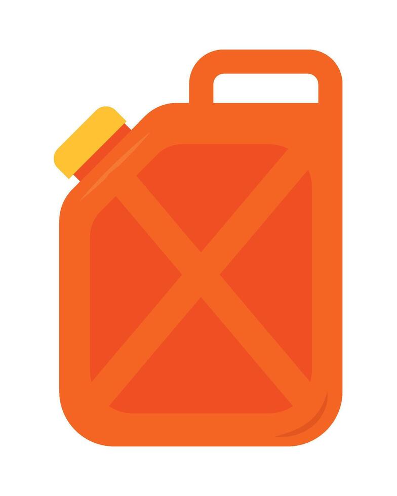 A jerry can of gasoline on a white background vector