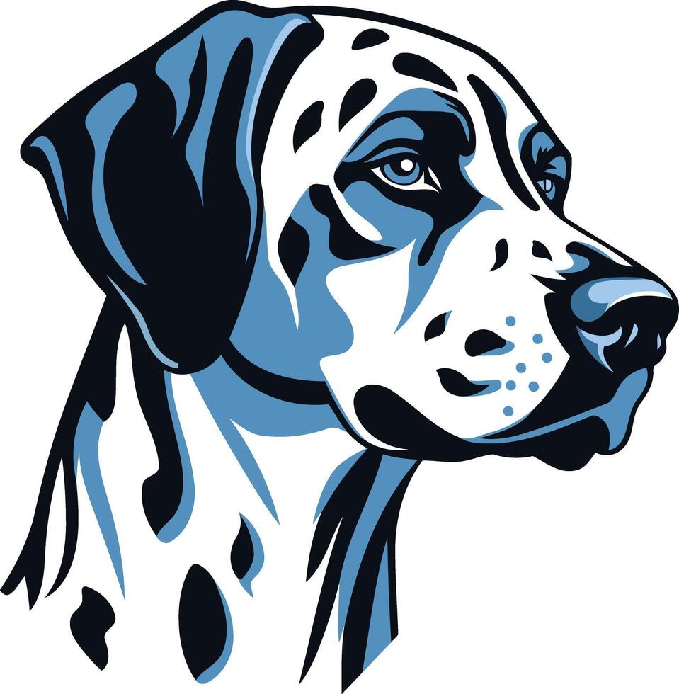 Portrait of a Dalmatian Dog vector