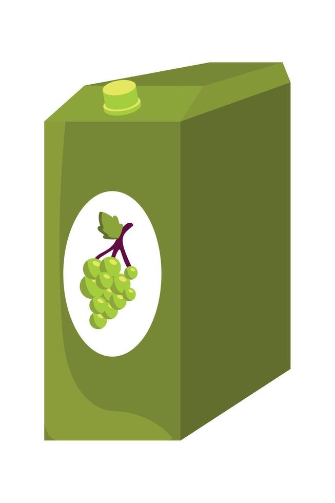 A juice box with grapes on it vector