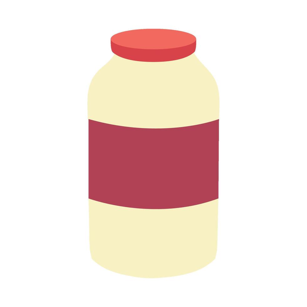 A jar of mustard on a white background vector