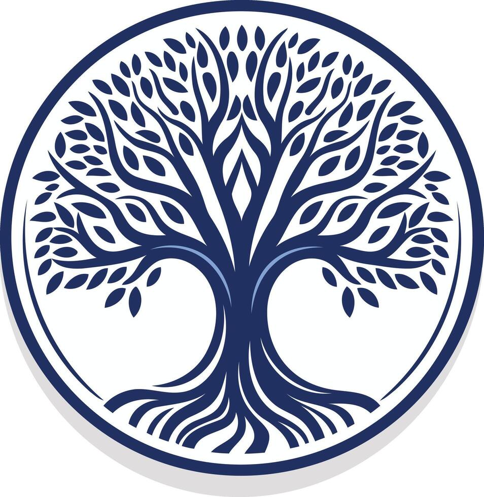 Blue Tree of Life Symbol vector