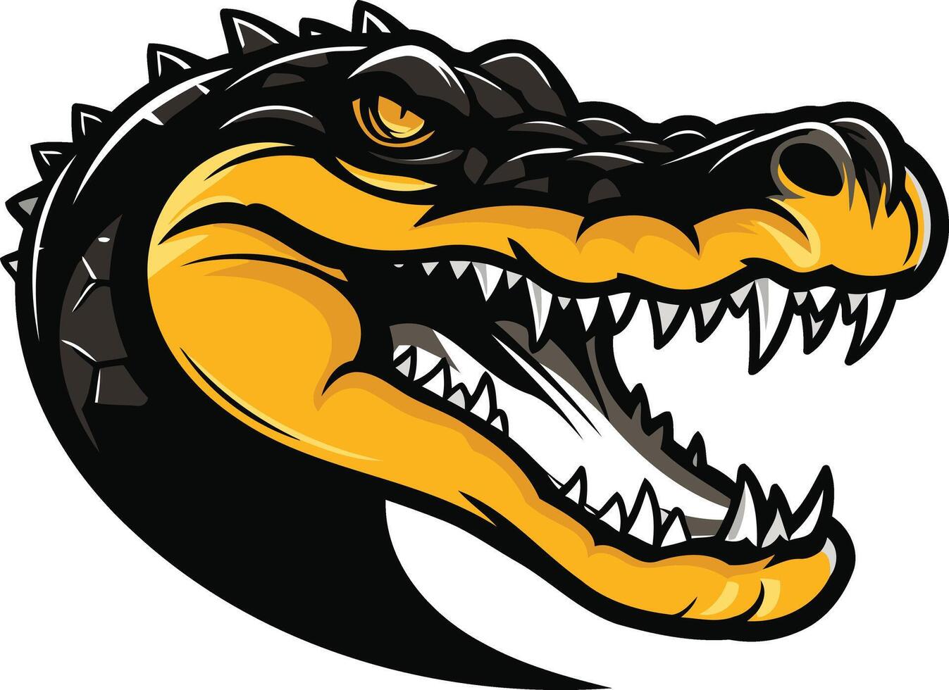 Fierce Alligator Mascot Head vector
