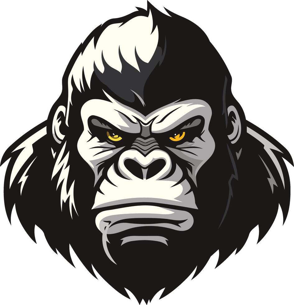 Close Up of a Powerful Gorilla vector