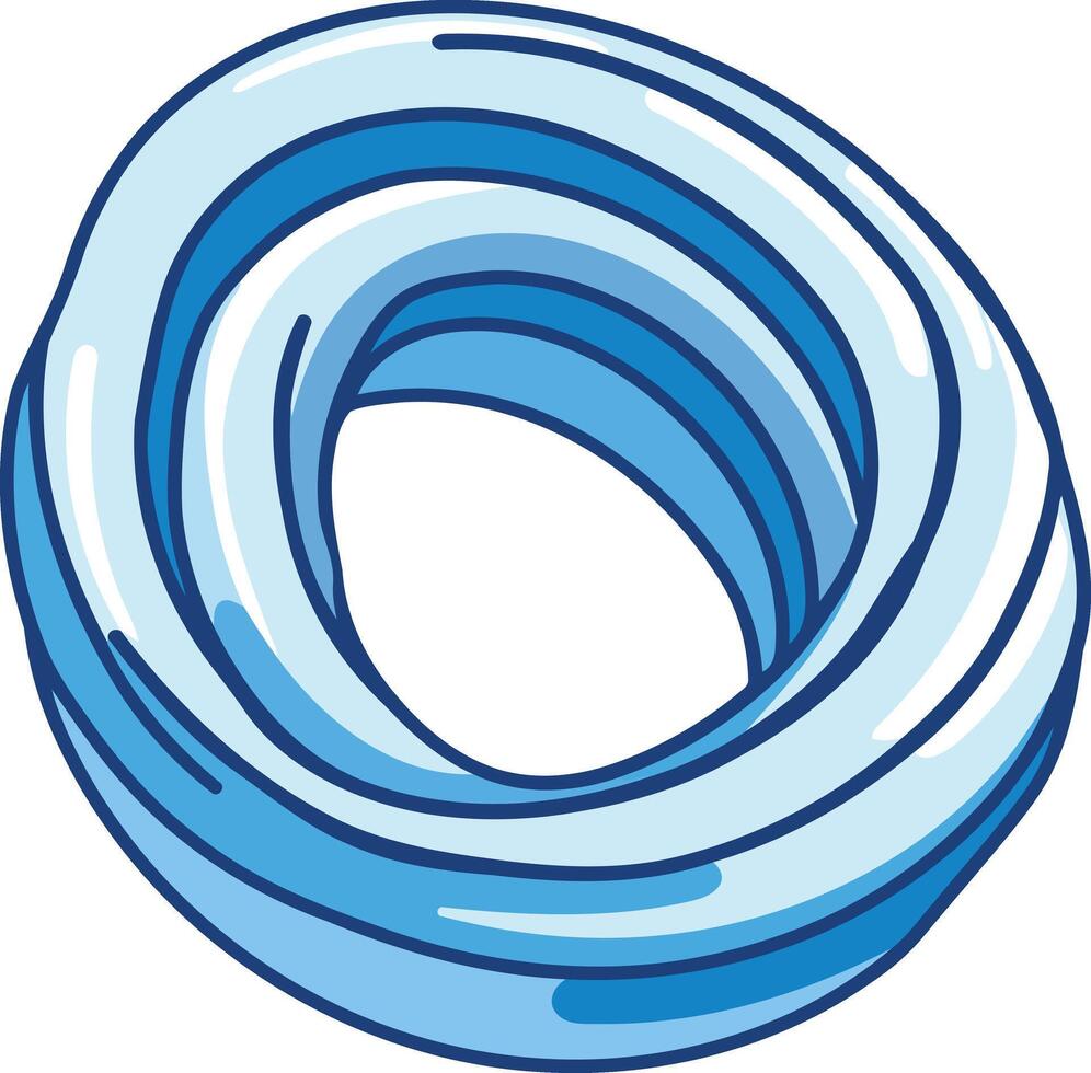 Abstract Blue Swirling Ring vector