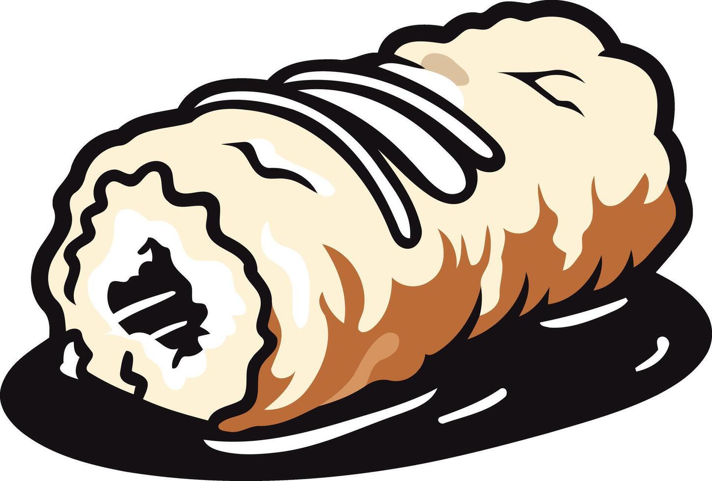 Creamy Pastry with Drizzle vector