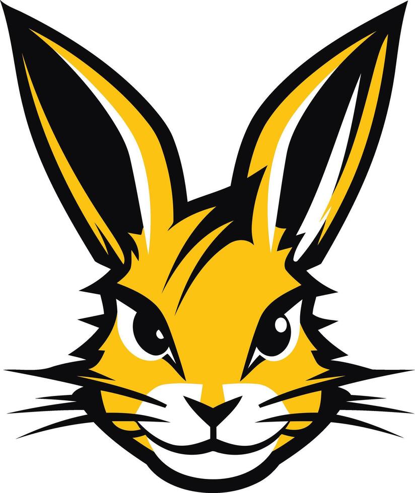 Cartoon Bunny Mascot with Striking Eyes vector