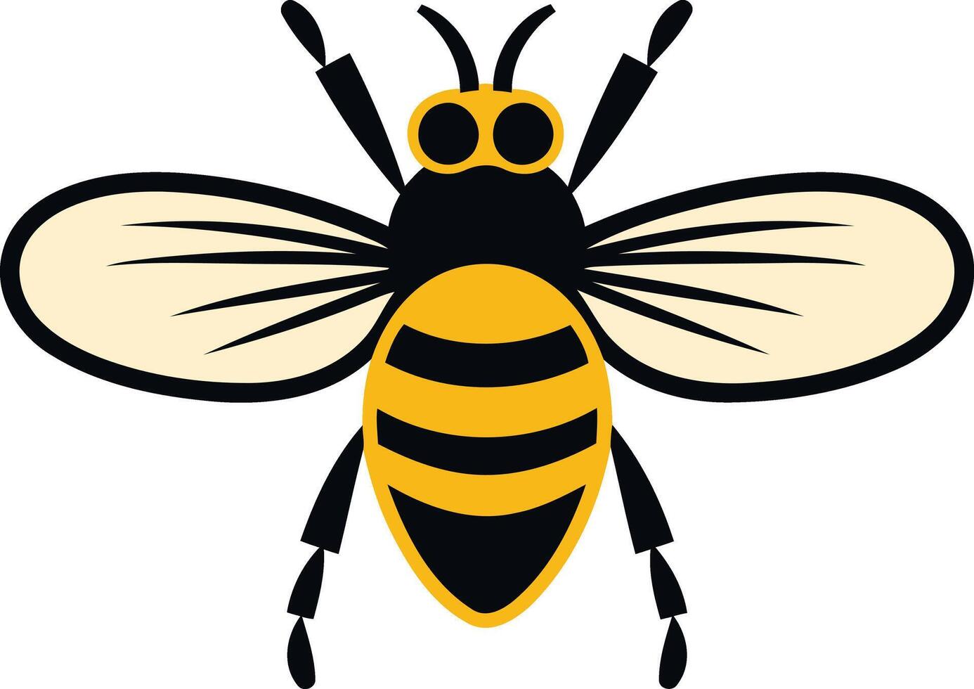Cartoon Illustration of a Honeybee vector