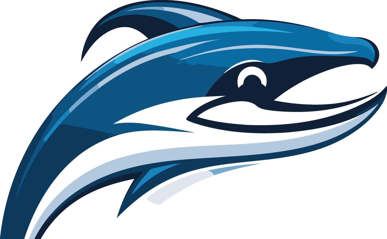 Blue Dolphin Mascot Design vector