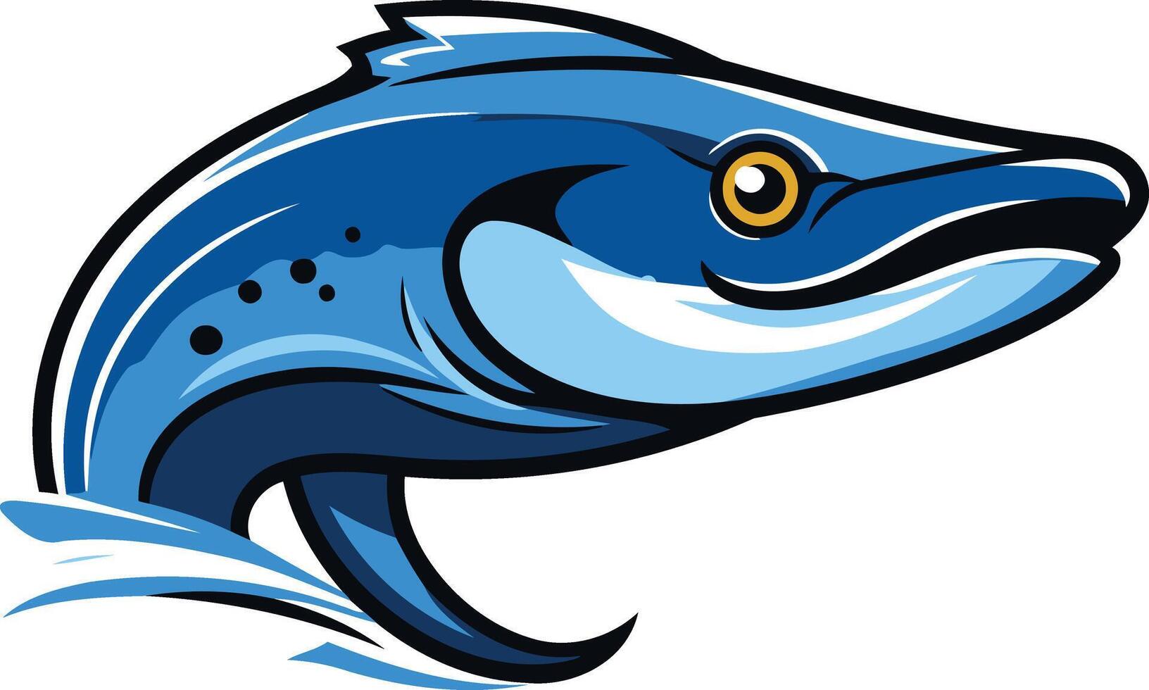 Blue Fish Leaping from Water vector