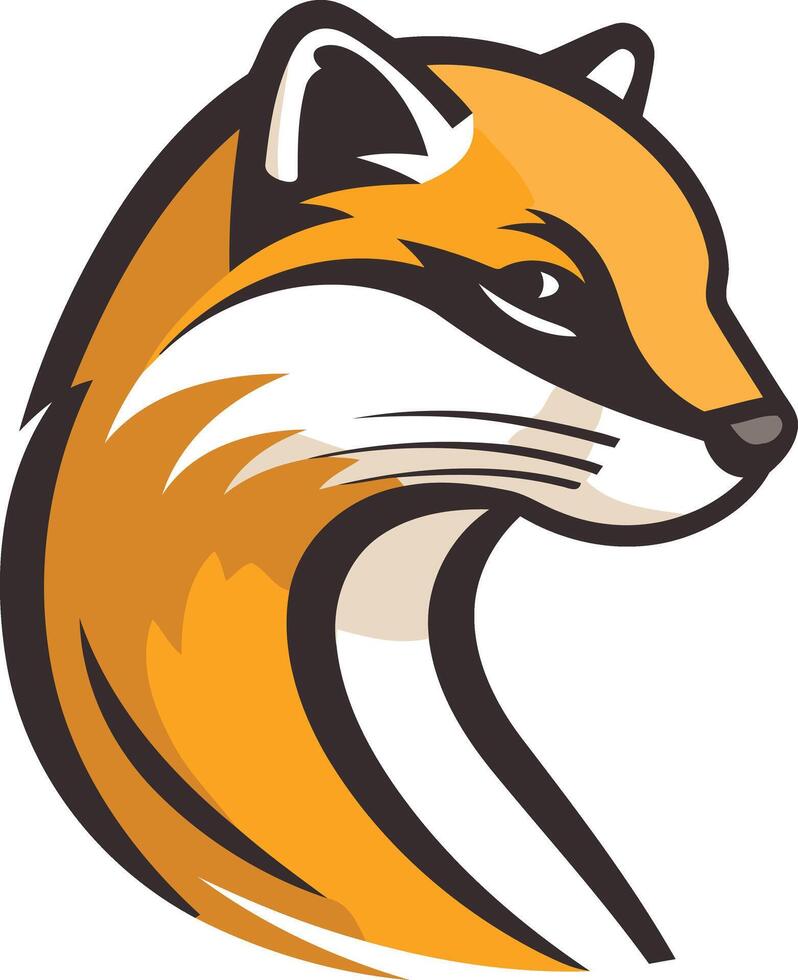 Stylized Illustration of a Fox Head vector