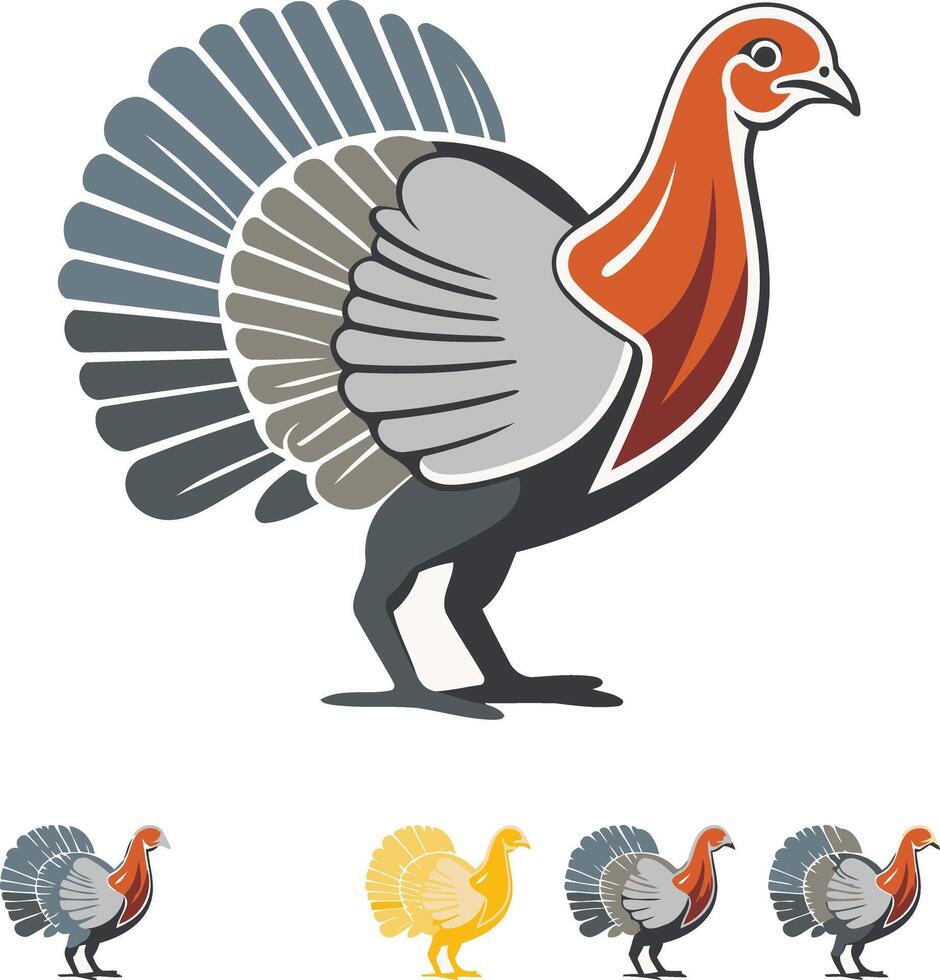Stylized Turkey Illustration vector