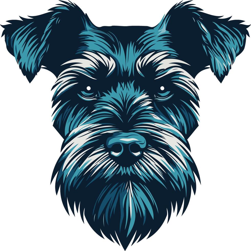 Portrait of a Miniature Schnauzer vector