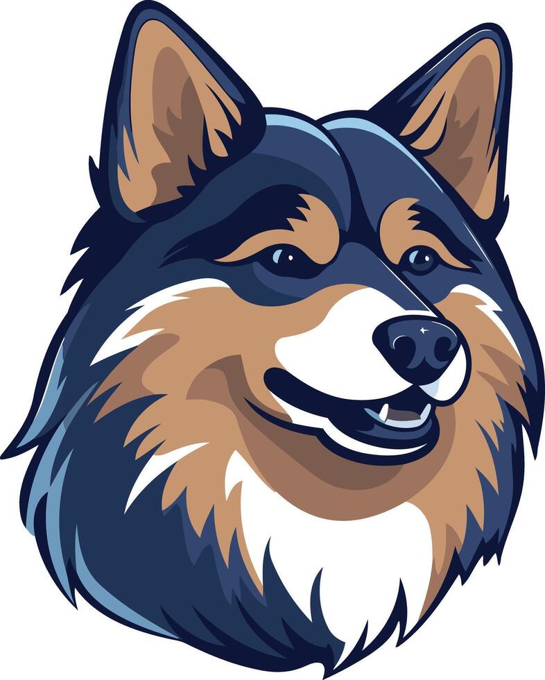 Smiling Wolf Mascot Illustration vector