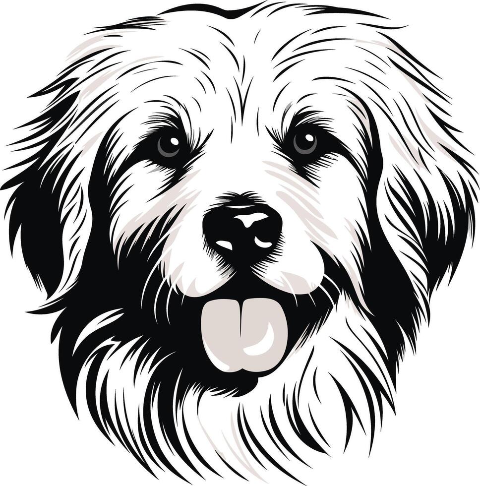 A simple, bold illustration of a dog's head, perfect for pet-related designs, logos, and branding vector