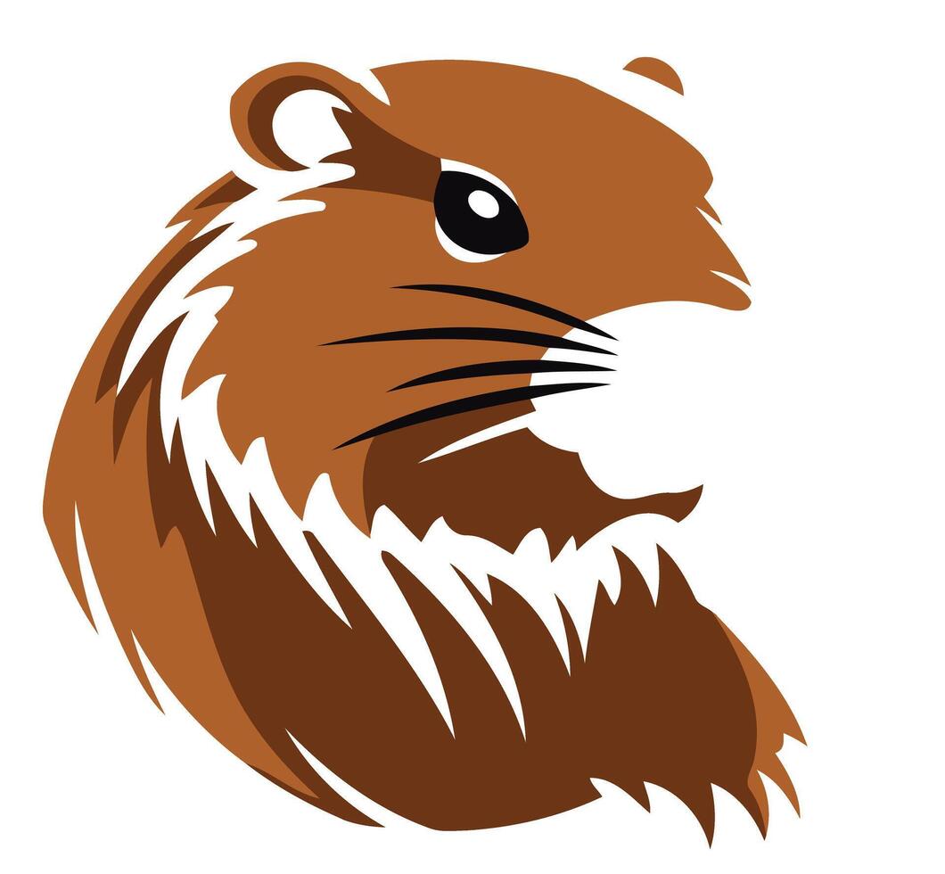 A bold and stylized logo of a gopher's head, perfect for a mascot, sports team, or company seeking a friendly and energetic brand vector