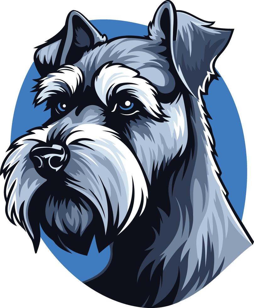 Portrait of a Miniature Schnauzer vector