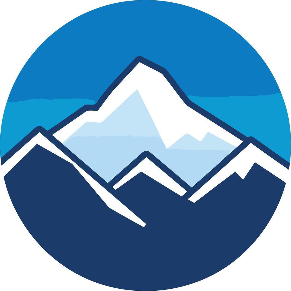 Stylized Mountain Range Illustration vector