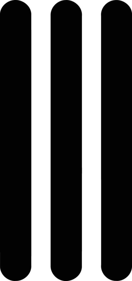 Simple and sleek black and white logo design with three vertical lines vector