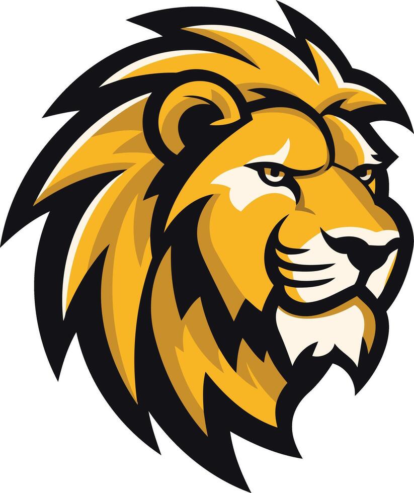 Mascot Lion Head Illustration vector