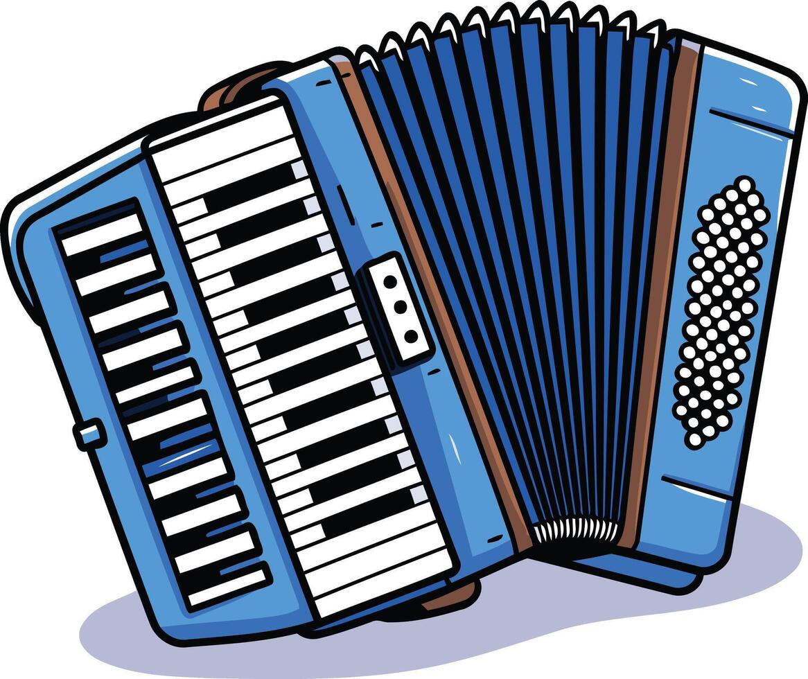 Blue Accordion Illustration vector