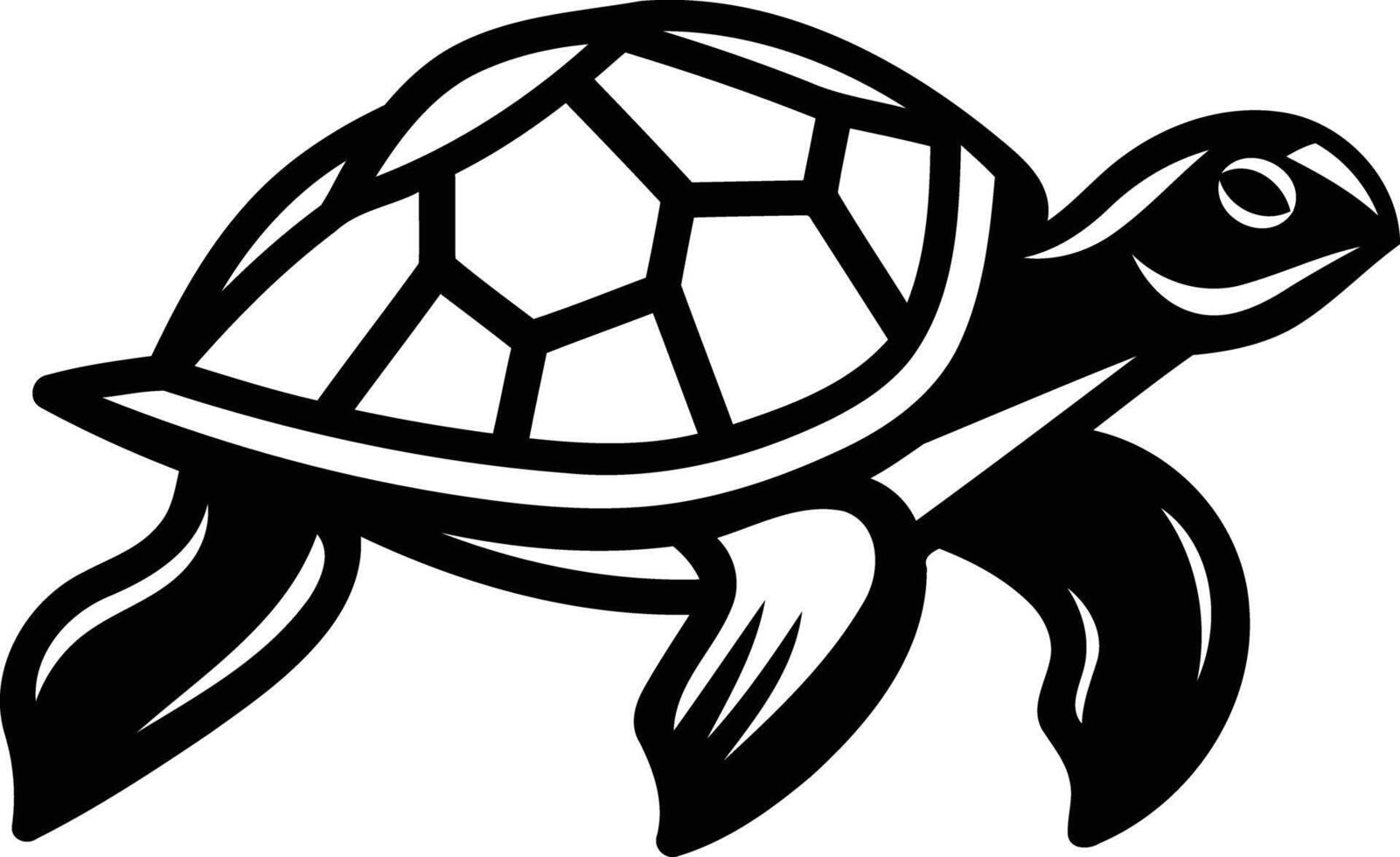 A classic illustration of a sea turtle, perfect for branding, logos, and designs that evoke a sense of peace, nature, and longevity vector