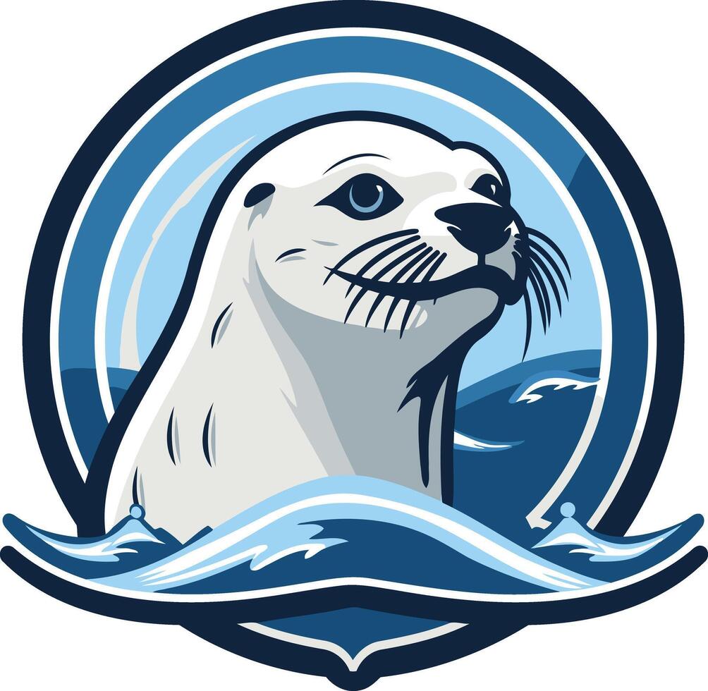 Sea Otter Mascot Logo Design vector