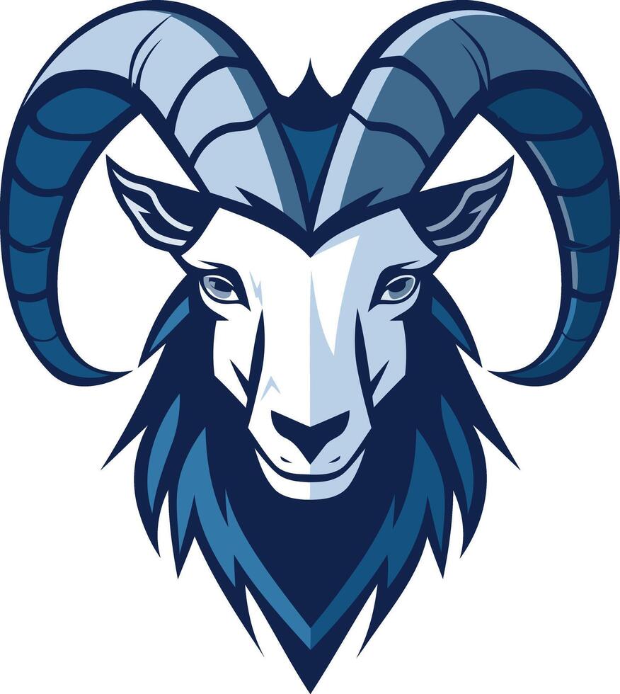 Blue Ram Mascot Illustration vector