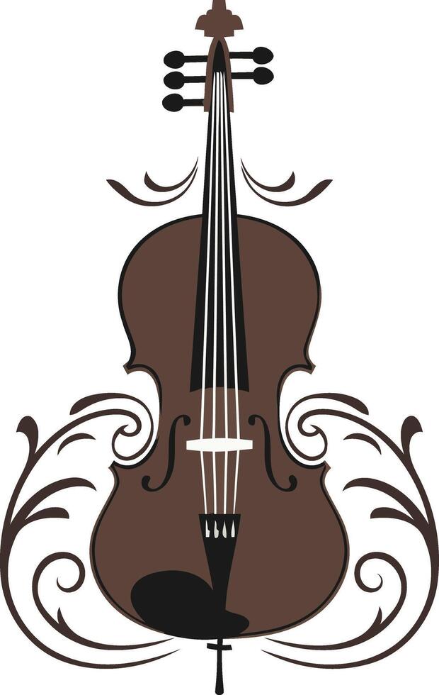 Ornamental Violin Illustration vector