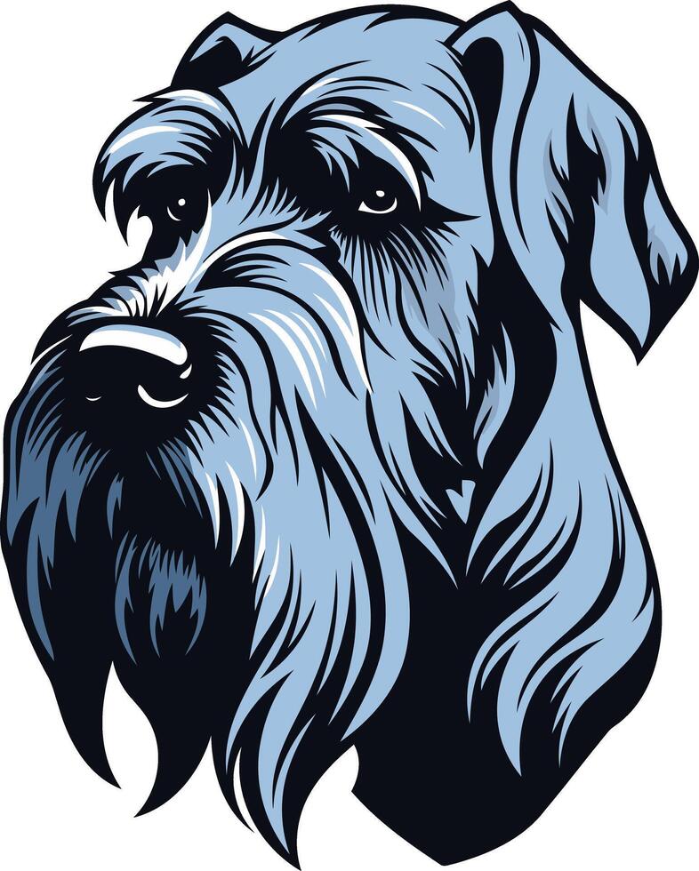 Portrait of a Standard Schnauzer vector