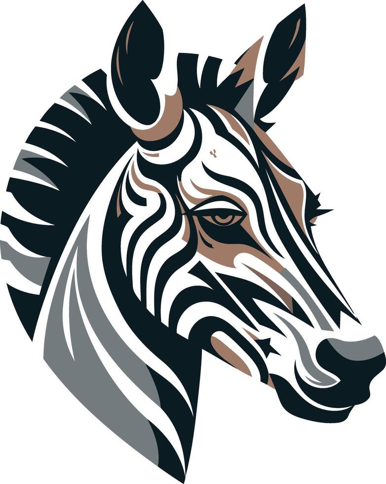 Zebra Head Illustration vector