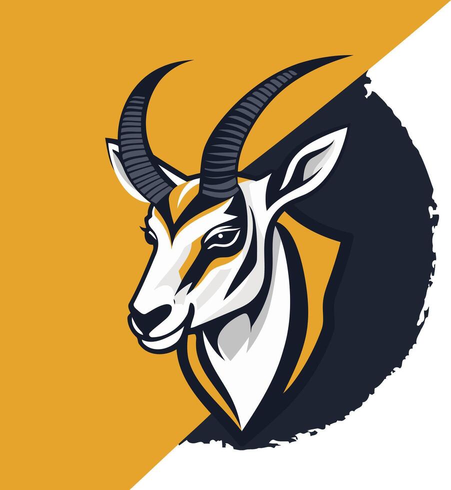 Antelope Head Mascot Illustration vector