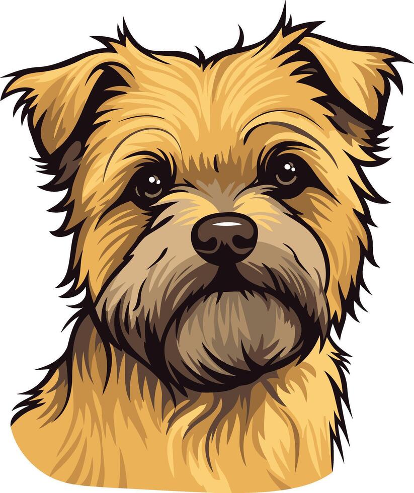 Cairn Terrier Portrait, A Loyal Canine vector